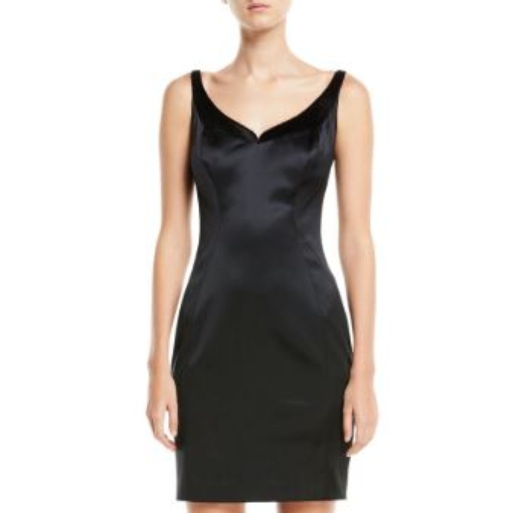 Elie Tahari 'Rena' Dress in Black Satin